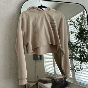 REBEL SOUL COLLECTIVE “Don’t Fcking Touch Me” Crop Nude Hoodie (M)